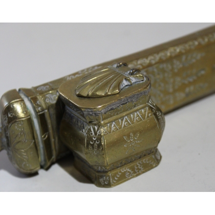 Iranian brass pencil case and inkwell at  Moinat SA  - Antiques and home décor