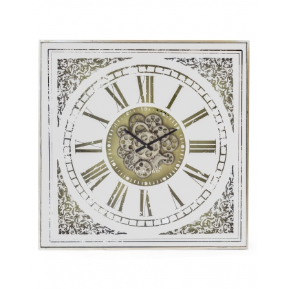 Clock with moving mechanism, mirrored front, by Moinat SA – Antiques and decorative items