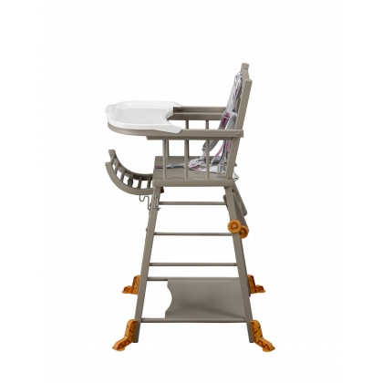 Chaise haute transformable Marcel Grise