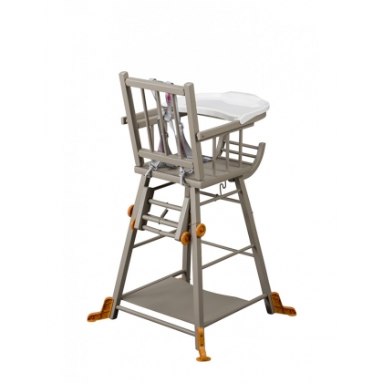Chaise haute transformable Marcel Grise