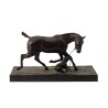 Sculpture \"Cheval retenu par un bouledogue\"