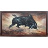 Paintings | Painting entitled ‘Bull’ by D. RATTARIA, Moinat SA  – Antiques and home décor