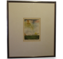 Litho "Les feuilles dans le ciel" René CARCAN