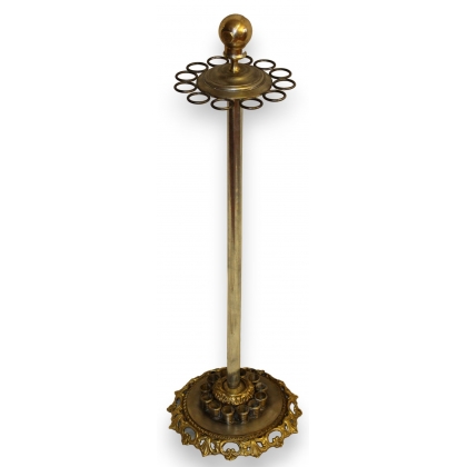 Round brass and iron rod holder for 12 rods at  Moinat SA  - Antiques and home décor