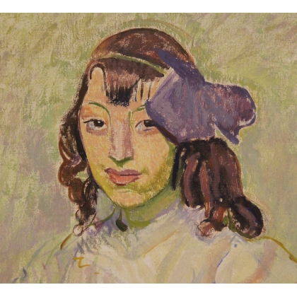 Paintings | Painting entitled ‘Mademoiselle Garcia’ by A. CACHEUX, Moinat SA  – Antiques and home décor