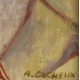 Tableau "Mademoiselle Garcia" signé A. CACHEUX