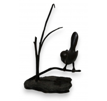 Bronze "Oiseau dans les herbes" signé ROTH