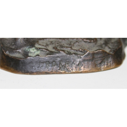 Bronze \"Oiseau dans les herbes\" signé ROTH