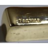 Presse-papiers \"Lingot 18435\" en fonte dorée