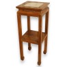  Sellette chinoise en bois clair et marbre blanc sur  Moinat SA  - Antiquités décoration