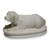 Sculptre en marbre blanc \"Chien\"