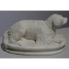 Sculptre en marbre blanc \"Chien\"