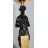  Paire de lampes en bronze doré patiné sur  Moinat SA  - Antiquités décoration