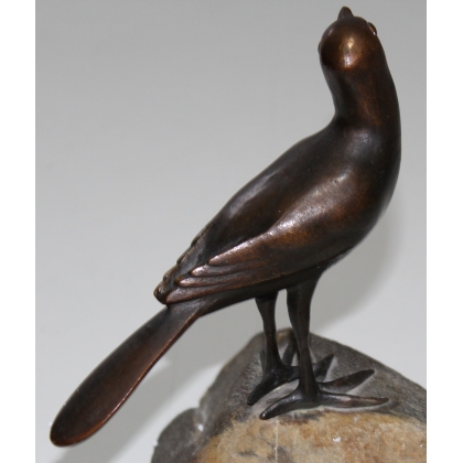 Bergeronnette en bronze, signé REUSSNER