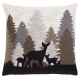 Coussin "Silhouette de biche et ces petits"