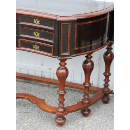 A pair of sideboards with 6 drawers, made from exotic wood
