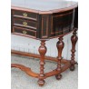 A pair of sideboards with 6 drawers, made from exotic wood