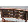 A pair of sideboards with 6 drawers, made from exotic wood