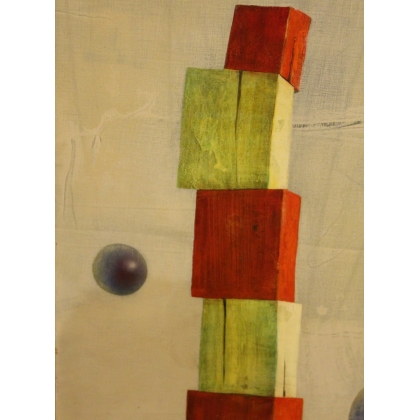 Tableau \"Surréaliste\" signé INANGER 72-75