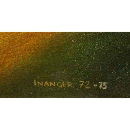 Tableau \"Surréaliste\" signé INANGER 72-75