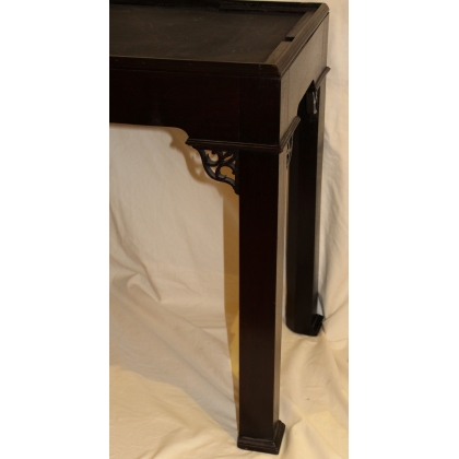 Black wooden console table or cabinet stand