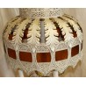 Majestueuse paire de lampes en fer peint