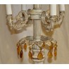 Majestueuse paire de lampes en fer peint