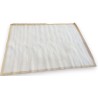 Raffia rug, with a beige border