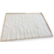 Tapis en raphia, bordure beige