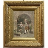 Tableau "Vendeuse de fleurs" signé GRISON