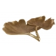 Plat double "Feuilles de Ginkgo", doré