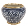 Cache-pot en porcelaine bleu-blanc