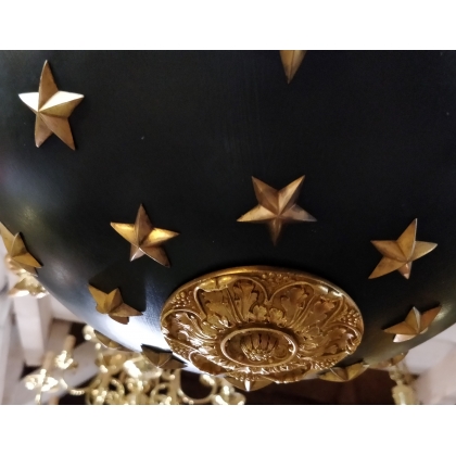 Lustre boule style Empire décoré d\'étoiles
