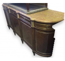 Buffet style Louis XVI dessus marbre beige