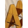 Yellow cherry wood bookcase ladder