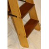 Yellow cherry wood bookcase ladder