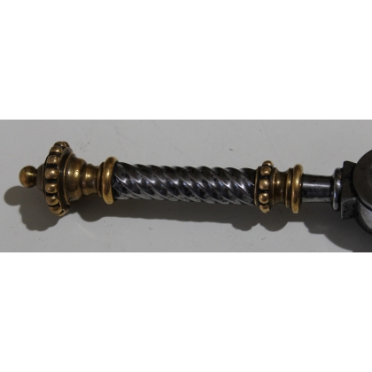 Nécessaire de cheminée en fer et laiton