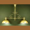 Brass billiard lamp, 2 lights, from Moinat SA – Antiques and home décor