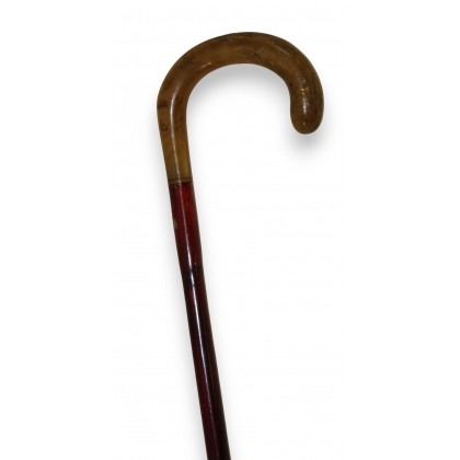 Walking stick with a horn handle