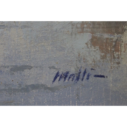 Tableau \"Chateau de Thielle\" signé MAFLI