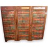 Three-panel folding screen made from fake books