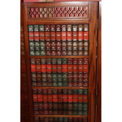 Three-panel folding screen made from fake books