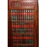 Three-panel folding screen made from fake books