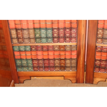Three-panel folding screen made from fake books