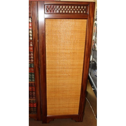 Three-panel folding screen made from fake books