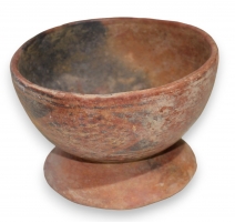 Coupe sur piédouche en terre cuite, Equateur