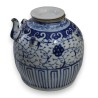 Théière boule en porcelaine décor fleurs