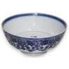 Bol en porcelaine décor feuilles bleu et or