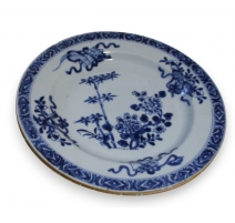 Assiette en porcelaine décor bambou