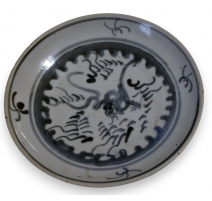 Petite assiette en porcelaine décor dragon